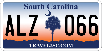 SC license plate ALZ066