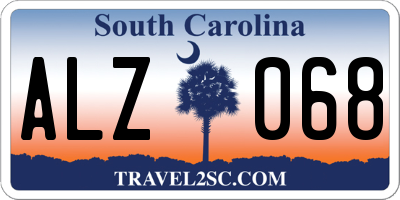 SC license plate ALZ068