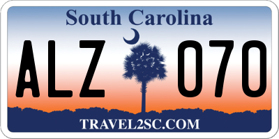 SC license plate ALZ070
