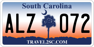 SC license plate ALZ072
