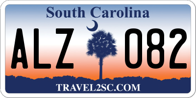 SC license plate ALZ082