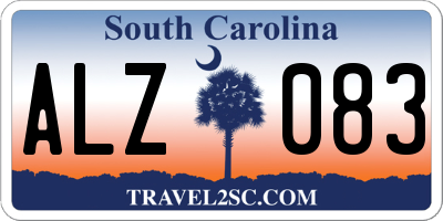 SC license plate ALZ083