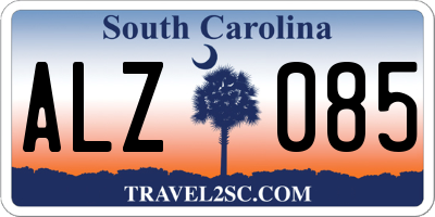 SC license plate ALZ085