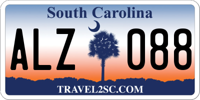 SC license plate ALZ088