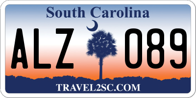 SC license plate ALZ089
