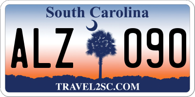 SC license plate ALZ090