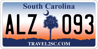 SC license plate ALZ093