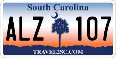 SC license plate ALZ107