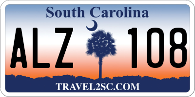 SC license plate ALZ108