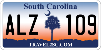 SC license plate ALZ109
