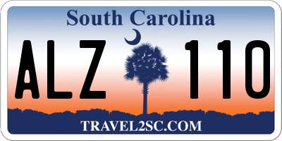 SC license plate ALZ110