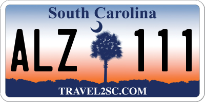 SC license plate ALZ111