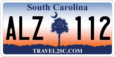 SC license plate ALZ112