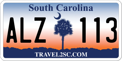 SC license plate ALZ113