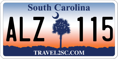 SC license plate ALZ115