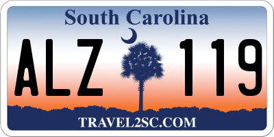 SC license plate ALZ119