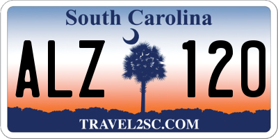 SC license plate ALZ120