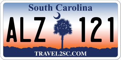 SC license plate ALZ121