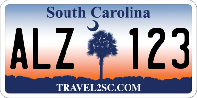 SC license plate ALZ123