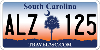 SC license plate ALZ125