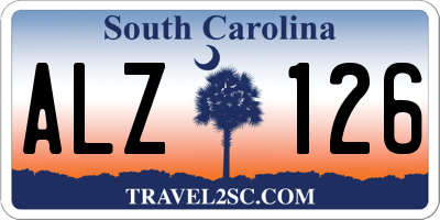 SC license plate ALZ126