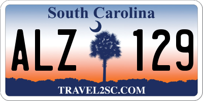 SC license plate ALZ129