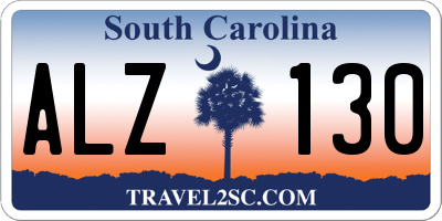 SC license plate ALZ130