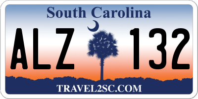SC license plate ALZ132
