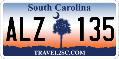 SC license plate ALZ135