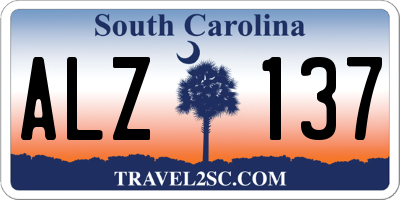 SC license plate ALZ137