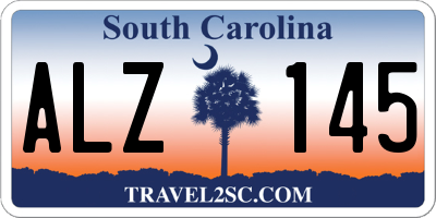 SC license plate ALZ145