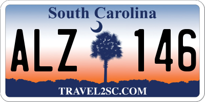 SC license plate ALZ146