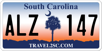 SC license plate ALZ147