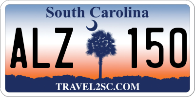 SC license plate ALZ150