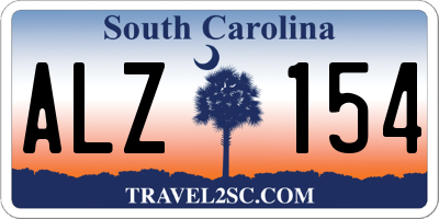 SC license plate ALZ154