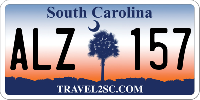 SC license plate ALZ157