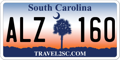 SC license plate ALZ160