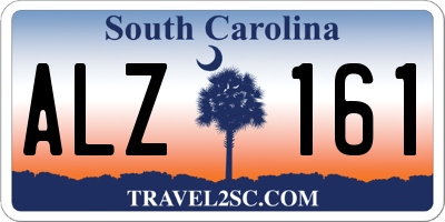 SC license plate ALZ161