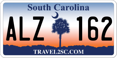 SC license plate ALZ162