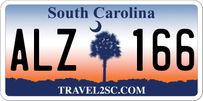 SC license plate ALZ166