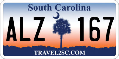 SC license plate ALZ167