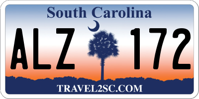 SC license plate ALZ172