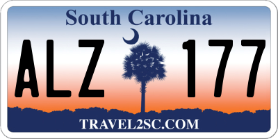 SC license plate ALZ177