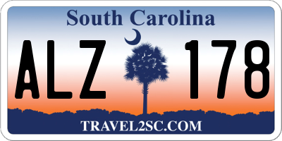 SC license plate ALZ178
