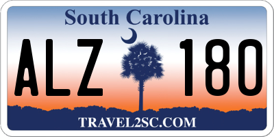 SC license plate ALZ180