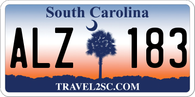 SC license plate ALZ183