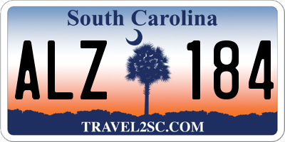 SC license plate ALZ184