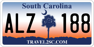 SC license plate ALZ188