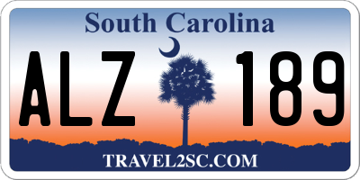 SC license plate ALZ189