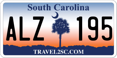 SC license plate ALZ195